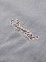 Ombre Clothing Baumwoll-T-Shirt mit Druck auf Brust und Rücken - grau