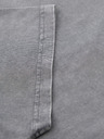 Ombre Clothing Baumwoll-T-Shirt mit Druck auf Brust und Rücken - grau