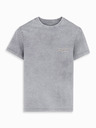 Ombre Clothing Baumwoll-T-Shirt mit Druck auf Brust und Rücken - grau