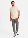 Ombre Clothing Herren-Baumwoll-T-Shirt mit Brusttaschendruck - türkis