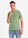 Ombre Clothing Herren-Baumwoll-T-Shirt mit Aufdruck und Rundhalsausschnitt - grün