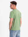 Ombre Clothing Herren-Baumwoll-T-Shirt mit Aufdruck und Rundhalsausschnitt - grün
