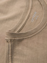 Ombre Clothing Baumwoll-T-Shirt mit Brust- und Rückendruck - dunkel beige