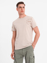 Ombre Clothing Baumwoll-T-Shirt mit Aufdruck und Rundhalsausschnitt - schwarz