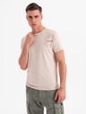Ombre Clothing Baumwoll-T-Shirt mit Aufdruck und Rundhalsausschnitt - schwarz