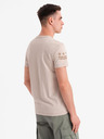 Ombre Clothing Baumwoll-T-Shirt mit Aufdruck und Rundhalsausschnitt - schwarz