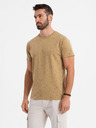 Ombre Clothing Baumwoll-T-Shirt mit Aufdruck und Rundhalsausschnitt - dunkel olivgrün