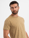 Ombre Clothing Baumwoll-T-Shirt mit Aufdruck und Rundhalsausschnitt - dunkel olivgrün