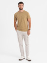 Ombre Clothing Baumwoll-T-Shirt mit Aufdruck und Rundhalsausschnitt - dunkel olivgrün
