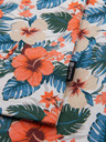 Ombre Clothing Herren-Baumwoll-T-Shirt mit Blumenmuster und Allover-Druck - weiß