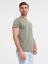 Ombre Clothing Baumwoll-T-Shirt mit Aufdruck und Rundhalsausschnitt - schwarz