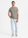 Ombre Clothing Baumwoll-T-Shirt mit Aufdruck und Rundhalsausschnitt - schwarz