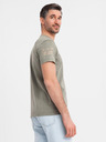 Ombre Clothing Baumwoll-T-Shirt mit Aufdruck und Rundhalsausschnitt - schwarz
