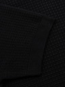 Ombre Clothing Herren-Strick-T-Shirt mit Struktur - schwarz