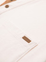 Ombre Clothing Herren-T-Shirt mit Knopfausschnitt und Wildlederkante - weiß