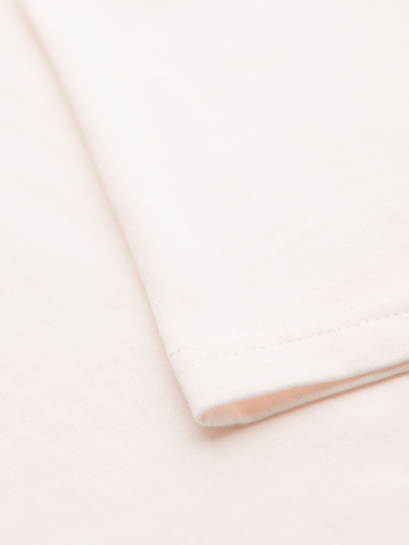 Ombre Clothing Herren-T-Shirt mit Knopfausschnitt und Wildlederkante - weiß