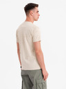 Ombre Clothing Herren-T-Shirt mit Aufdruck und Rundhalsausschnitt - creme