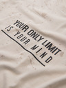 Ombre Clothing Herren-T-Shirt mit Aufdruck und Rundhalsausschnitt - creme