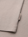 Ombre Clothing Herren-T-Shirt mit Kontrasteinsätzen und V-Ausschnitt - beige