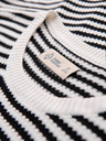 Ombre Clothing Herren-Matrosenshirt mit Streifen und durchbrochener Maschenware - schwarz-weiß