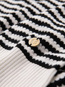 Ombre Clothing Herren-Matrosenshirt mit Streifen und durchbrochener Maschenware - schwarz-weiß