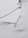 Ombre Clothing Herren-T-Shirt mit Kontrasteinsätzen und V-Ausschnitt - hellgrau