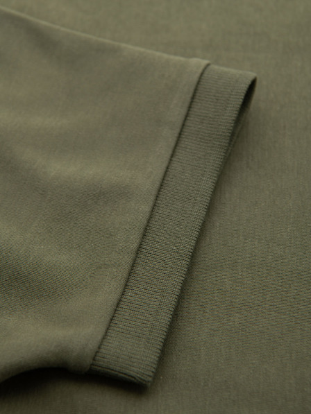 Ombre Clothing Herren-Poloshirt mit Reißverschluss - olivgrün