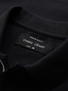 Ombre Clothing Herren-Poloshirt mit Reißverschluss - schwarz