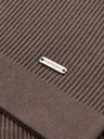 Ombre Clothing Herren-Poloshirt ohne Knöpfe mit offenem Kragen - asche