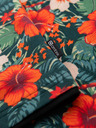 Ombre Clothing Baumwoll-Poloshirt mit Blumendruck - schwarz