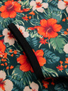 Ombre Clothing Baumwoll-Poloshirt mit Blumendruck - schwarz