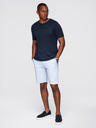 Ombre Clothing Herren klassisches geripptes Strickhemd - dunkelblau
