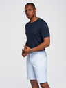 Ombre Clothing Herren klassisches geripptes Strickhemd - dunkelblau