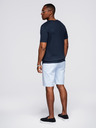 Ombre Clothing Herren klassisches geripptes Strickhemd - dunkelblau
