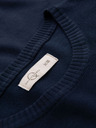 Ombre Clothing Herren klassisches geripptes Strickhemd - dunkelblau