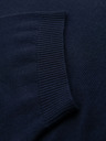 Ombre Clothing Herren klassisches geripptes Strickhemd - dunkelblau