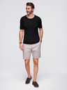 Ombre Clothing Herren Pullover mit Rundhalsausschnitt und kurzen Ärmeln - schwarz