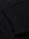 Ombre Clothing Herren Pullover mit Rundhalsausschnitt und kurzen Ärmeln - schwarz