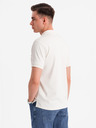 Ombre Clothing Herren-Poloshirt mit Reißverschluss - weiß