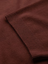 Ombre Clothing Herren klassisches Strickhemd mit gerippten Manschetten - warmes braun