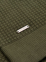Ombre Clothing Herren Strick-Poloshirt ohne Knöpfe - olivgrün