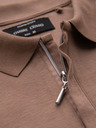 Ombre Clothing Herren-Poloshirt mit Reißverschluss - hellbraun