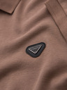 Ombre Clothing Herren-Poloshirt mit Reißverschluss - hellbraun