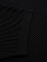 Ombre Clothing Herren-Poloshirt mit offenem Kragen ohne Knöpfe - schwarz