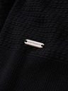 Ombre Clothing Herren Strick-Poloshirt ohne Knöpfe - schwarz