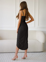 Edoti Midi-Kleid mit Schlitz KENDALL schwarz