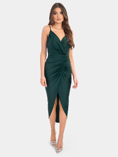 Edoti Midi-Kleid mit Schlitz KENDALL grün