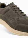 Ombre Clothing Leichte Veloursledersneaker für Herren im Sportstil - olivgrün