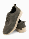 Ombre Clothing Leichte Veloursledersneaker für Herren im Sportstil - olivgrün