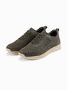 Ombre Clothing Leichte Veloursledersneaker für Herren im Sportstil - olivgrün